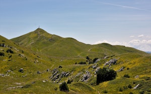 Crêt de la Neige and Le Reculet from Lélex