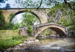 La Cure by the old bridge of Pierre-Perthuis