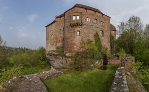 Château de la Petite-Pierre depuis les rochers de Graufthal