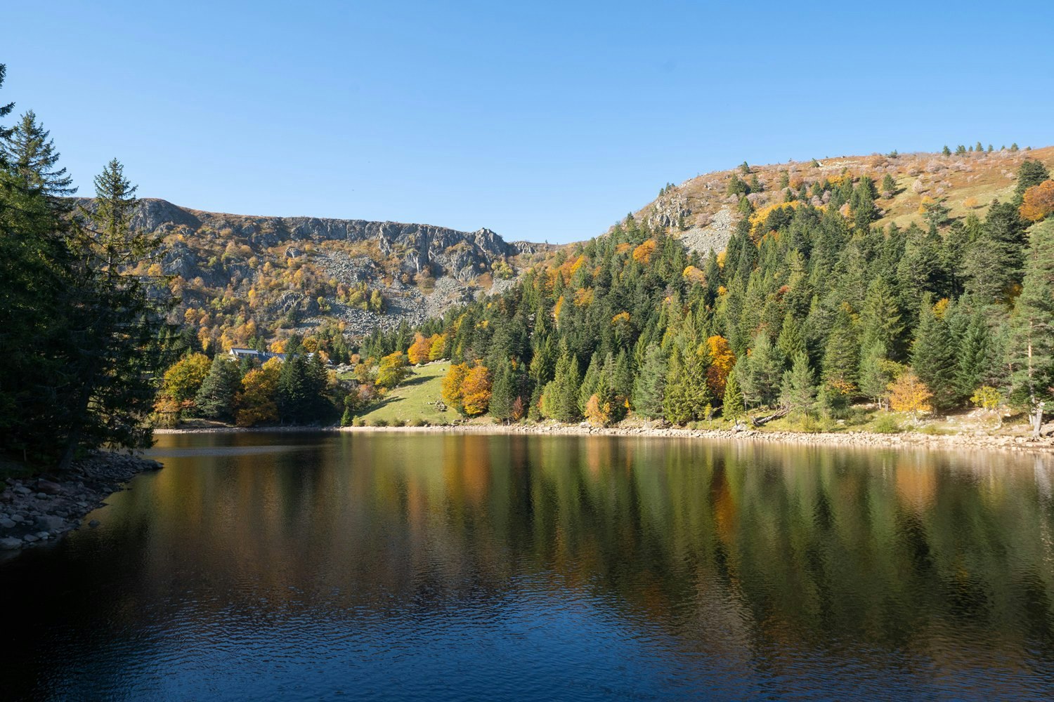 Lac des Truites depuis le col du Wettstein